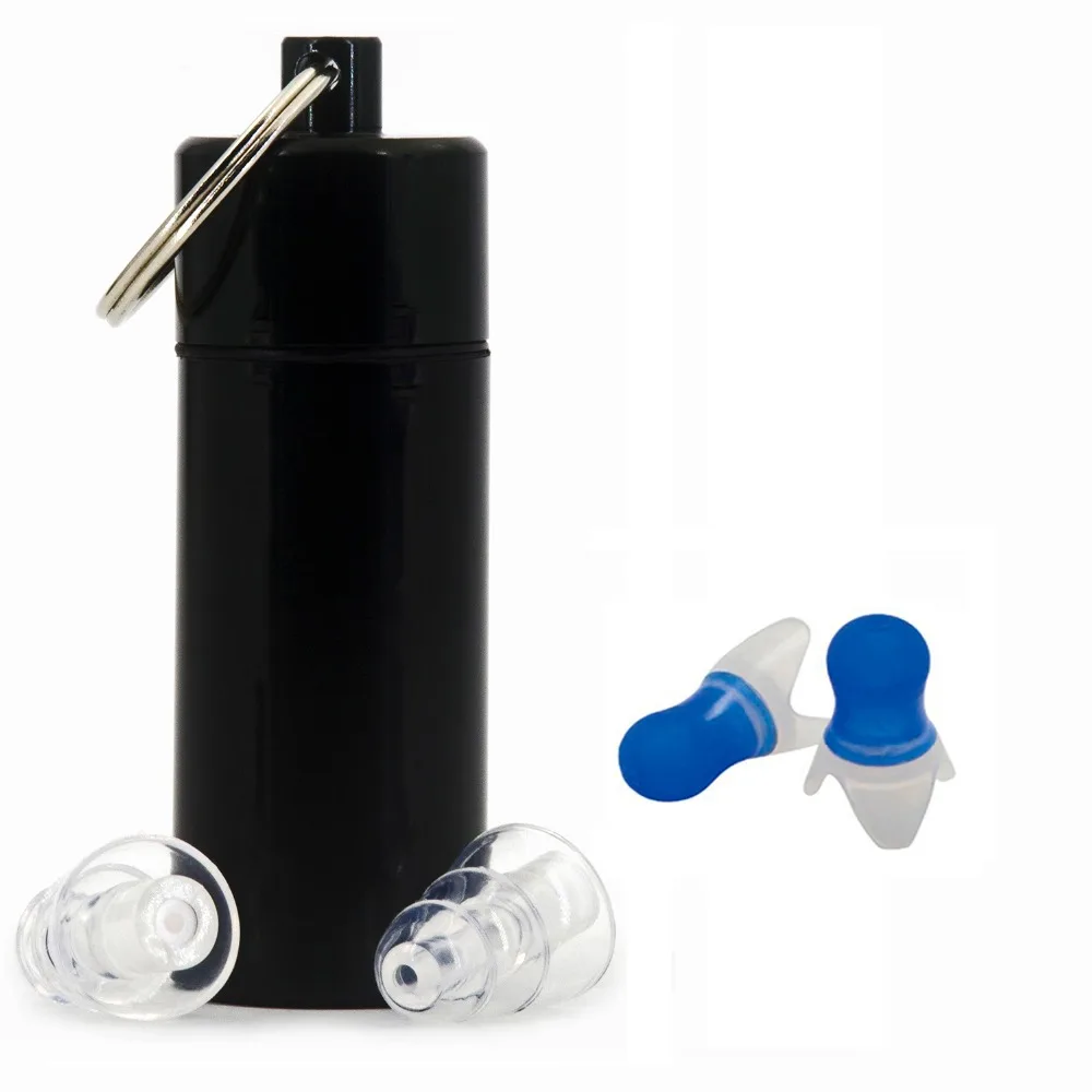 Vente 2 paires Haute Fidélité Bouchon D oreille En Silicone Bouchons D oreille Pour Dormir Anti Bruit Des Bouchons D oreilles Moto Batteur Concerts Réutilisable Oreilles