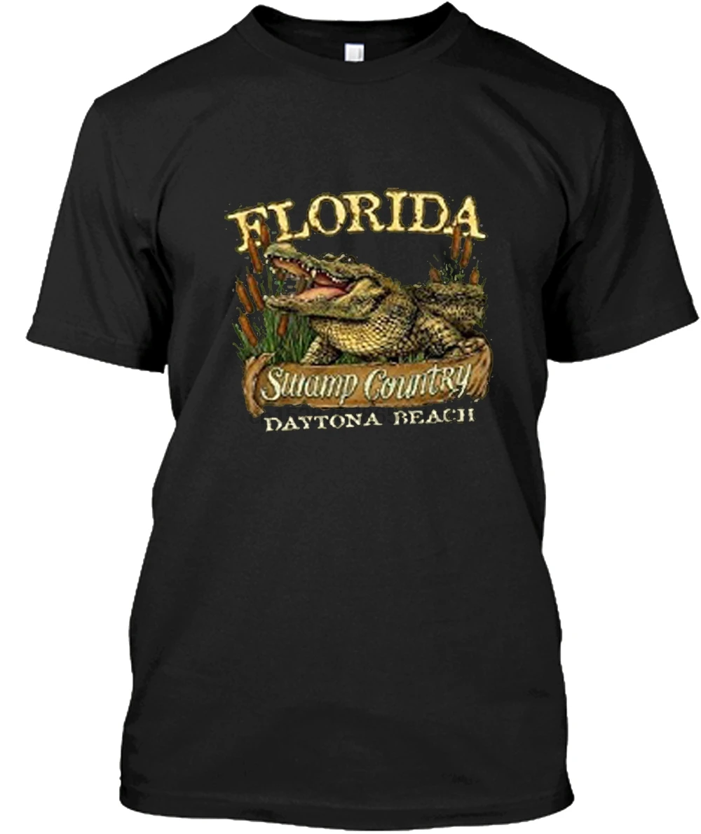 

Shirt Design Premium Men Crew Neck Short Sleeve Daytona Beach Florida Resort Souvenir Gator T-Shirt Tee Shirts OULIGNFL