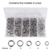 200 pcs En Acier Inoxydable Robuste Pêche Anneaux Fendus Leurre Solide Anneau Boucle Blanc Appât À Manivelle Connecteurs S'attaquer Outil kit ► Photo 1/6