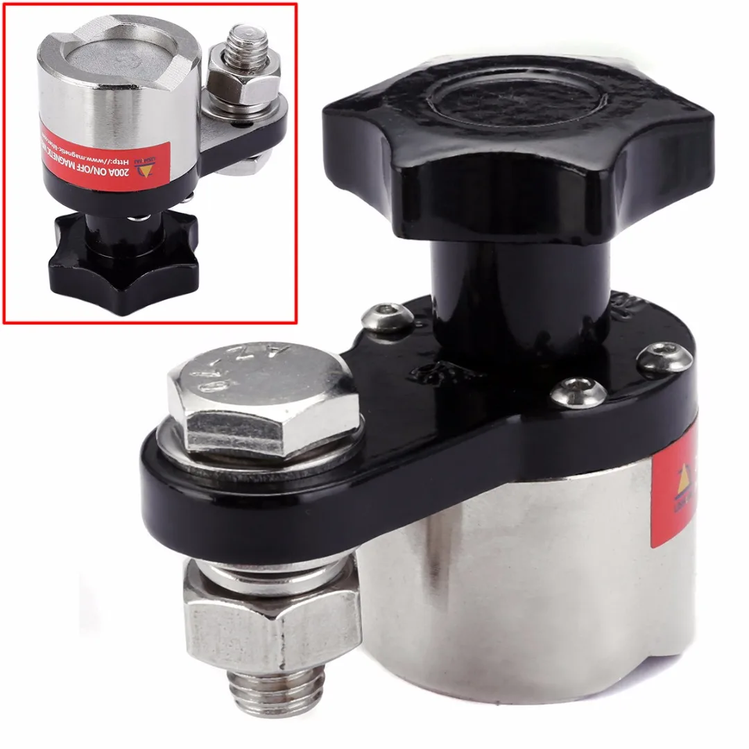 1pc 200A Magnetic Welding Ground Clamp Holder 30kg Force Small M6H2 64*36*60mm Clamps for Manufacturing And Metal Processing