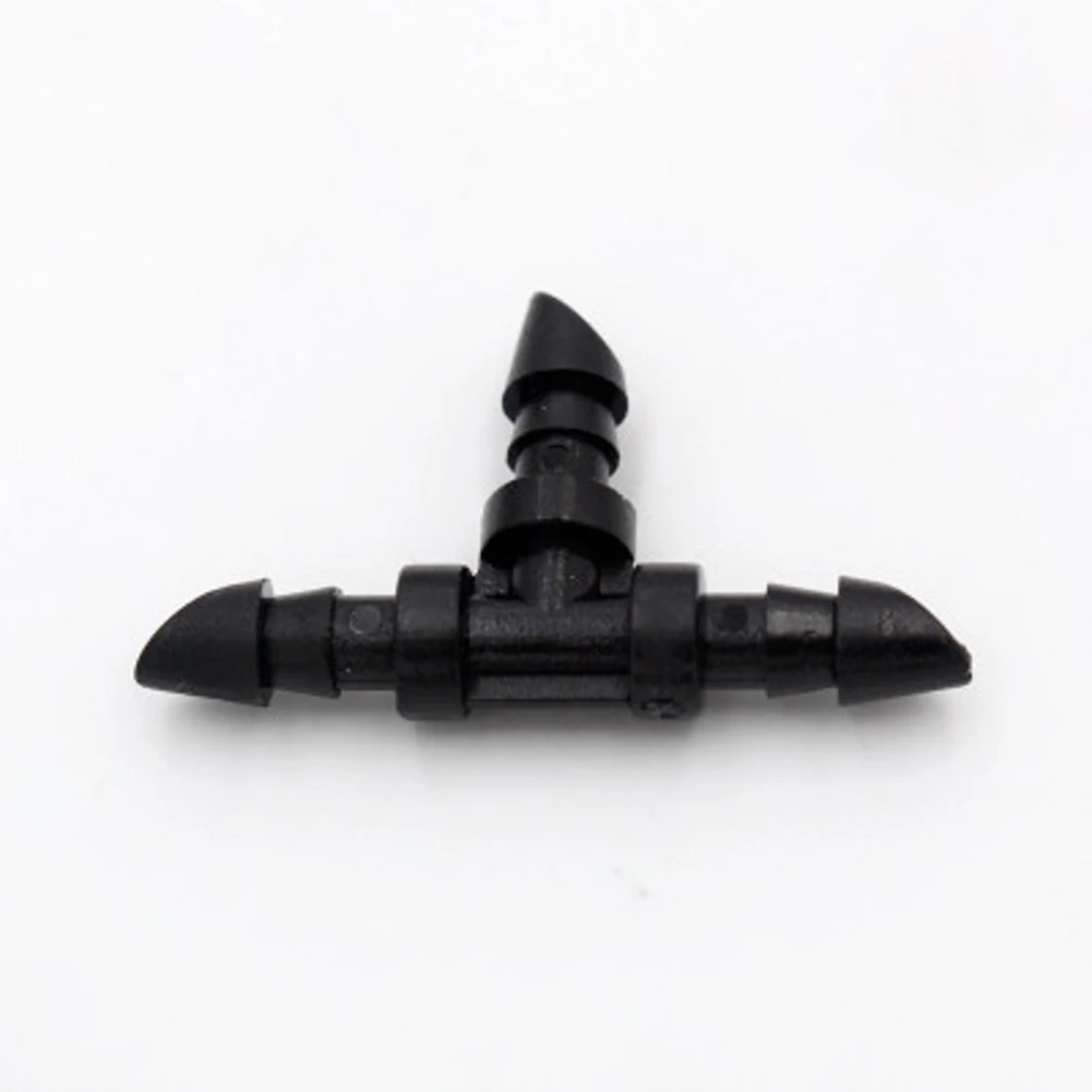 50pcs 1/4 Inch Drip Fitting Tee for Micro Water Tubing Dripper Line