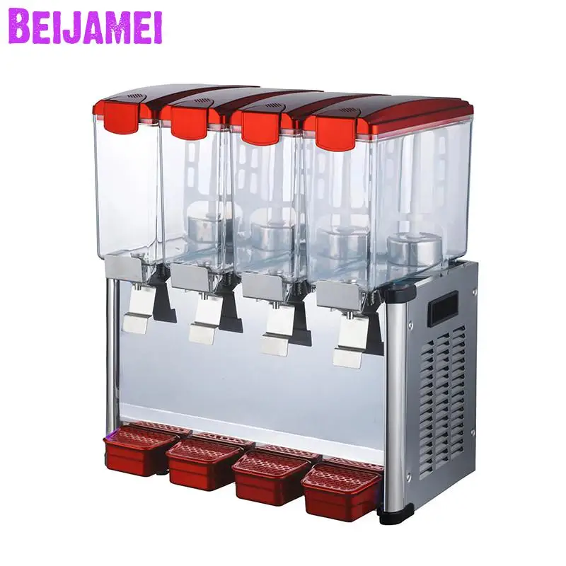 

BEIJAMEI 9L*4 Beverage machine cold hot double temperature drink machine automatic cold fruit juice machine
