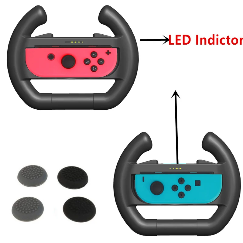 Дорожный переключатель, обновленный светодиодный индикатор, контроллер рулевого колеса, рукоятка для Nintendo DOS Switch NS принадлежности для гонки