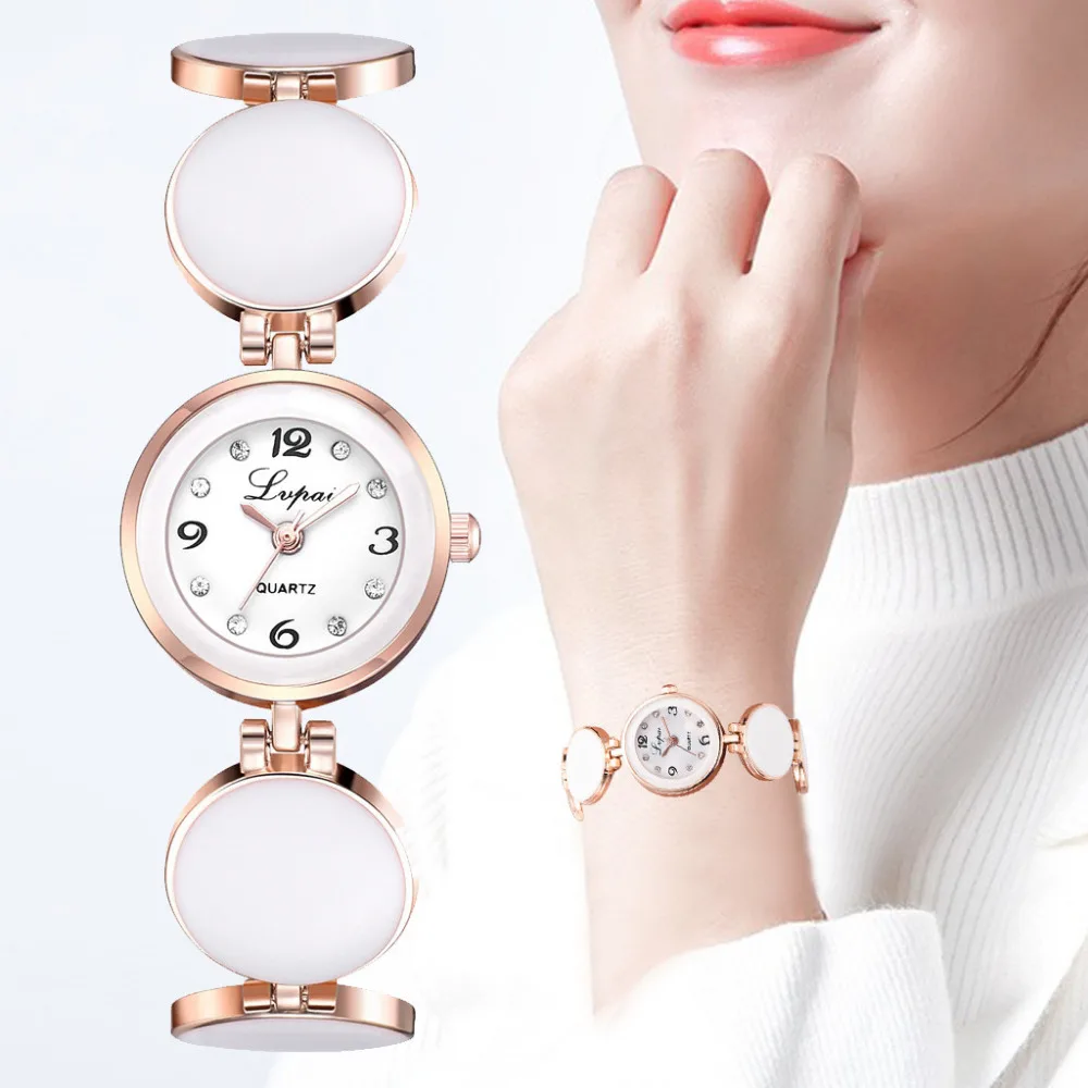 

Simple Casual Ladies Watch Fashion Round Dial Steel Strap Bracelet Watch Women Quartz Wristwatch Small Dial Clock Kol Saati #W