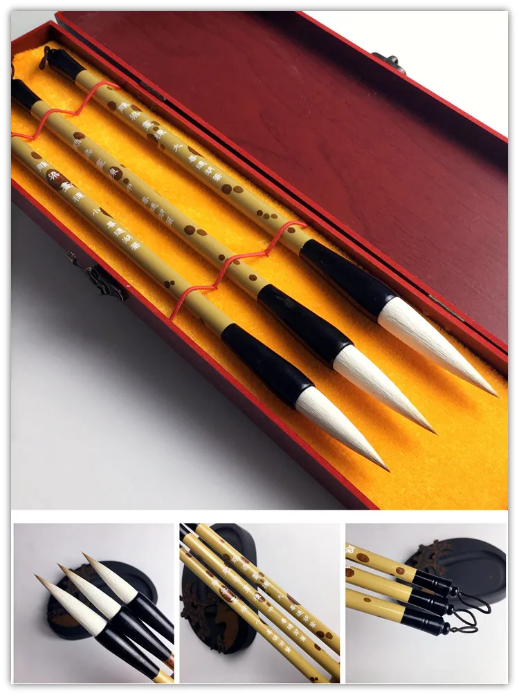 Caneta de Caligrafia Escova de Pintura Alta Qualidade Escrita Escovas Grande Médio Pequeno Roteiro Regular Handwrting 3 Pcs 8 Pincéis de pintura