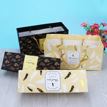 

AVEBIEN High Grade Golden Feather Cake Box Biscuit Baking Chocolate West Point Package Box Wedding Birthday Party Kids Supplies