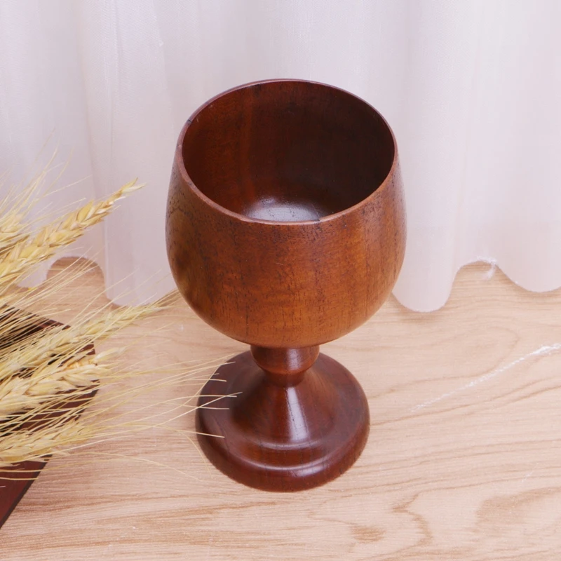 Винтажный деревянный бокал для вина ручной работы портативный пивной чай кофе