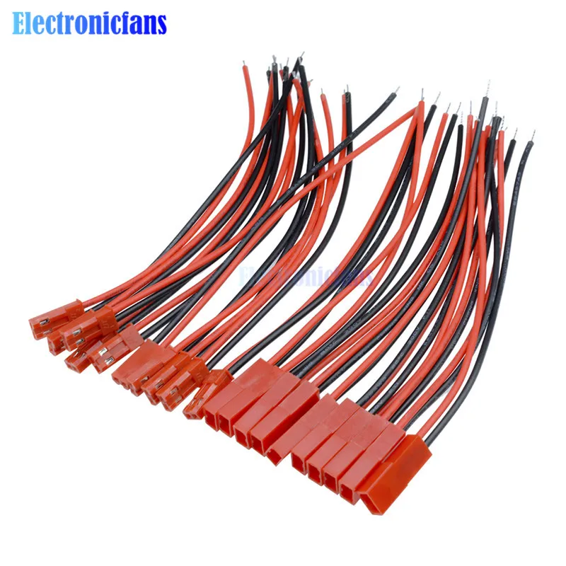

10 Pairs 100mm 10cm Male Female Connector JST Plug Cable For RC BEC Battery Helicopter DIY FPV Drone Quadcopter