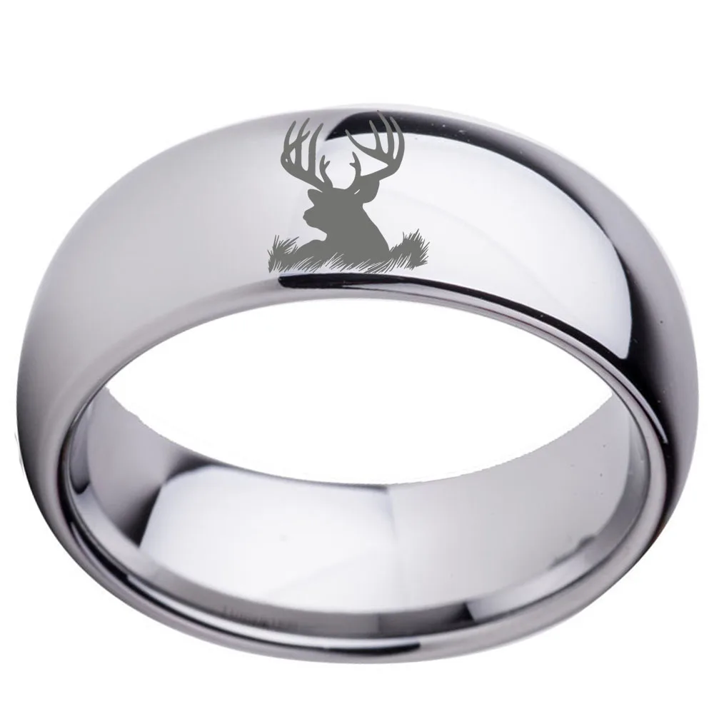 Wholesale Silver Tone Dome Polished Mens Tungsten Carbide