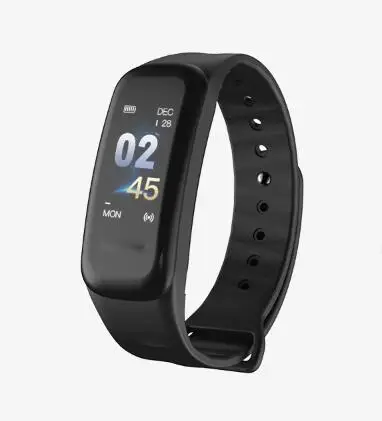C1 Black WLMLBU C1Plus, смарт-браслет, измеритель артериального давления, фитнес-трекер, пульсометр, умный браслет, черные мужские часы для занятий спортом, альпинизмом - Цвет: C1 Black