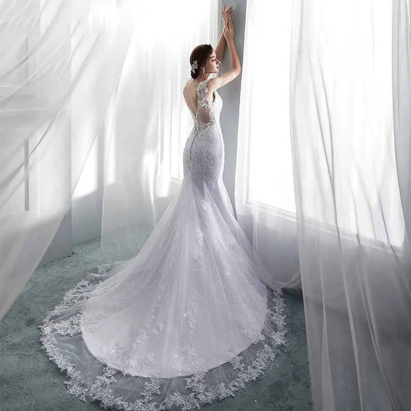 Ryanth-Robe-De-Mariage-Mermaid-Wedding-Dresses-Cap-Sleeve-Sexy-Lace-Wedding-Gowns-Illusion-Back-Brautkleid (3)