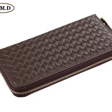 Модный мужской кошелек из натуральной кожи Новое поступление кофейная застежка на молнии 8067C