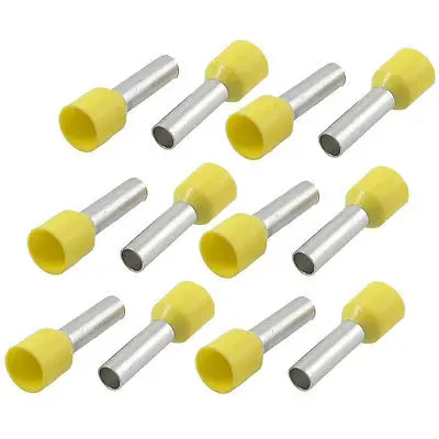 

0.3cm 0.1" Dia Tube Cold Pressed Terminals Connector Yellow 40Pcs