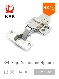 KAK шарнир для шкафа, 175 градусов, холоднокатаная сталь, фиксированная петля, железная дверная петля для мебельного Оборудования