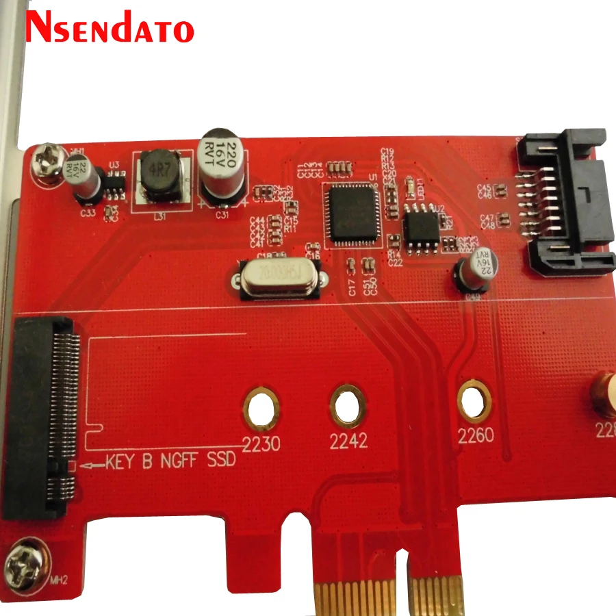 PCI E Express 2 0 до NGFF M.2 B Key SSD SATA III 3 к Sata комбинированный адаптер карты конвертер ASM1061|pci