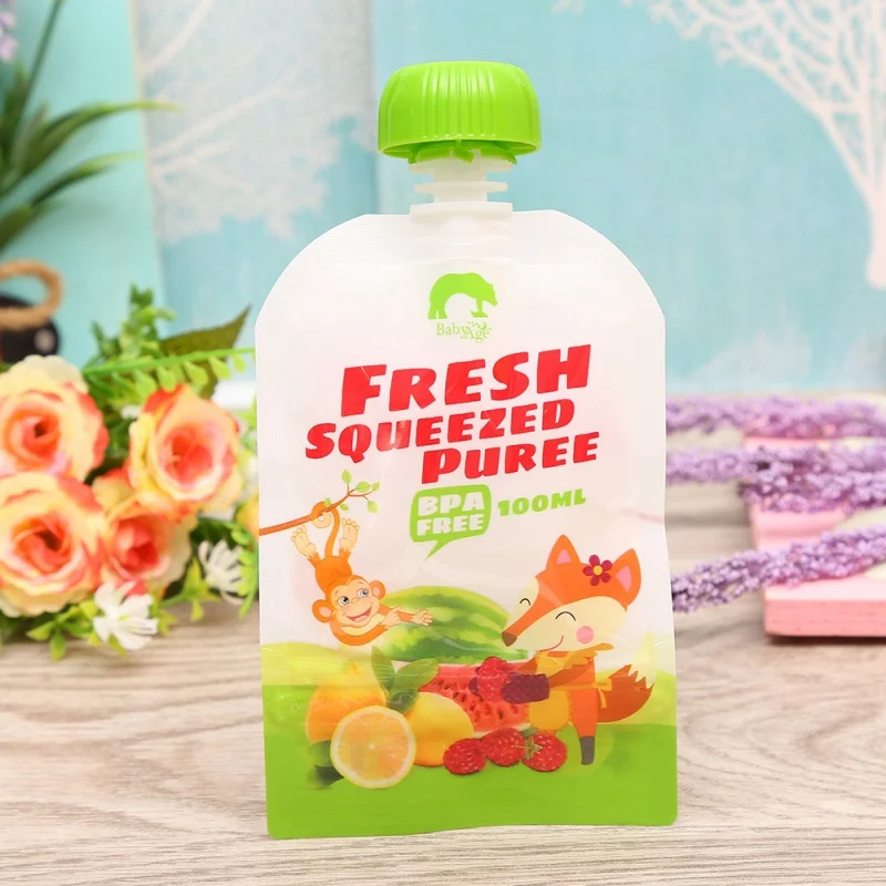 8 Pcs/pack or 1 Pcs Baby Food Squeeze Storage Pouches 30/100/200ml BPA Free Feeding High Quality Convenient Food Storage Bag
