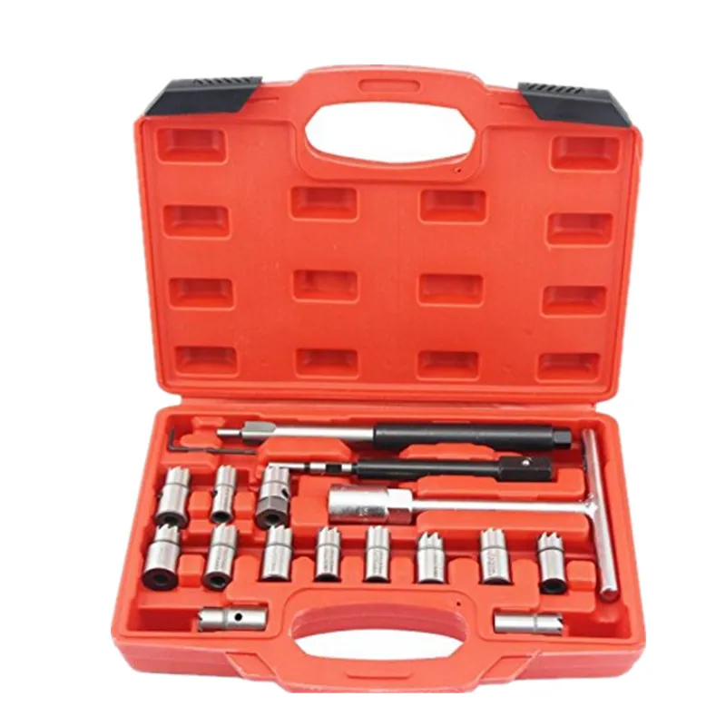 16pc Diesel Injector Sealing Seat Cleaning Cutter Tool Diesel Injector