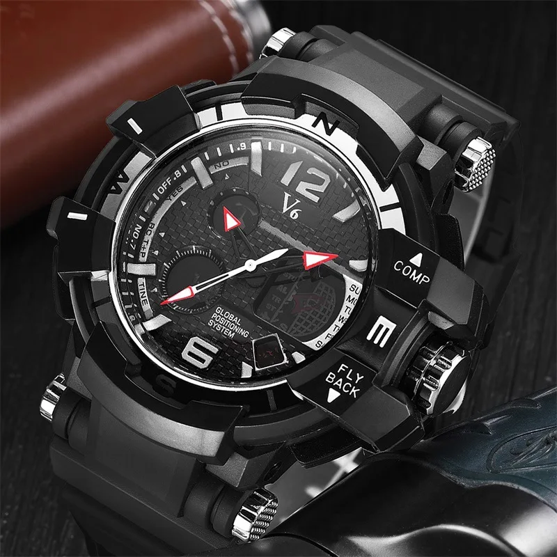 

Men's Big Dial Student Clocks V6 Brand Military Outdoor Climbing Sports Watches Canvas Casual Quartz Zegarki Meskie Reloj Hombre