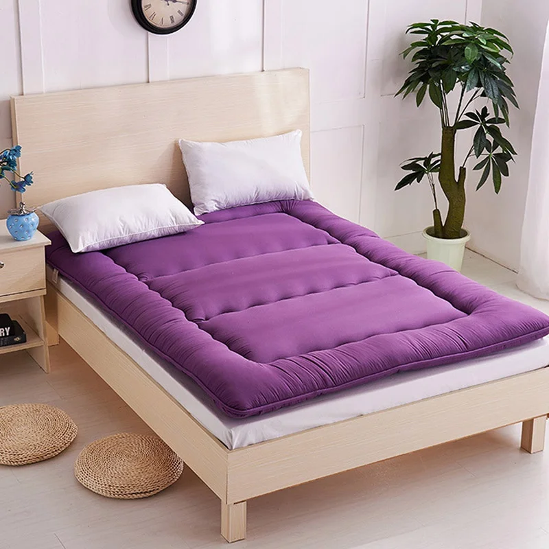 Breathable Mattress Polyester Fiber Comfortable Foldable Single Double Bed Mattress Topper Quilted Bed Bedding Mat Cushion Breathable Mattress Polyester Fiber Comfortable Foldable Single Double Bed Mattress Topper Quilted Bed Bedding Mat Cushion