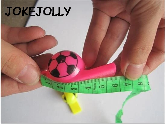 10pcs/lot Soccer football or smiling face whistle cheerleading toys for kids children plastic whistles toys with ropes GYH 4