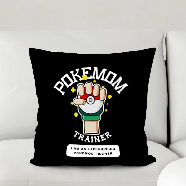 

Oct. Gift New Style Home Textile Pokemon Anime Pokemon Trainer Logo 2WT 2way One-sided Two-sided Square Pillow Case #40989B