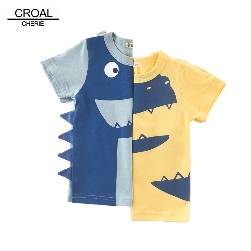 CROAL CHERIE Boys Cartoon Dinosaur T Shirts Children Short Sleeve Summer T Shirts Boys Clothes Children Tees Baby Boy Top (1)