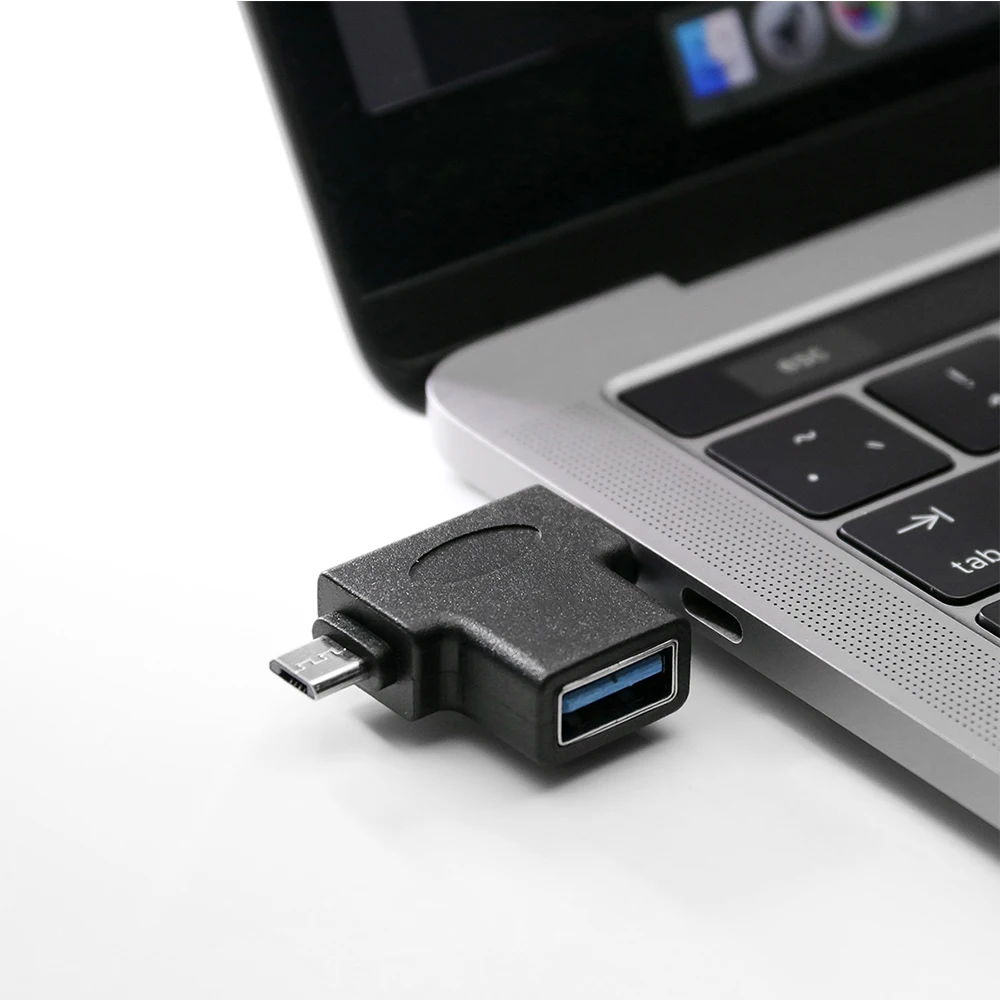 

Type-c / Micro M / USB Black USB With OTG Function Adapter USB 3 in 1 Micro USB Type C Adapter For Android Phone Accessories