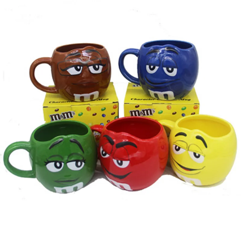 Новинка 680 мл M& M кофейные кружки керамические чайные чашки и кружки большой емкости марка милый боб Экспрессия мультфильм посуда для напитков подарки для детей