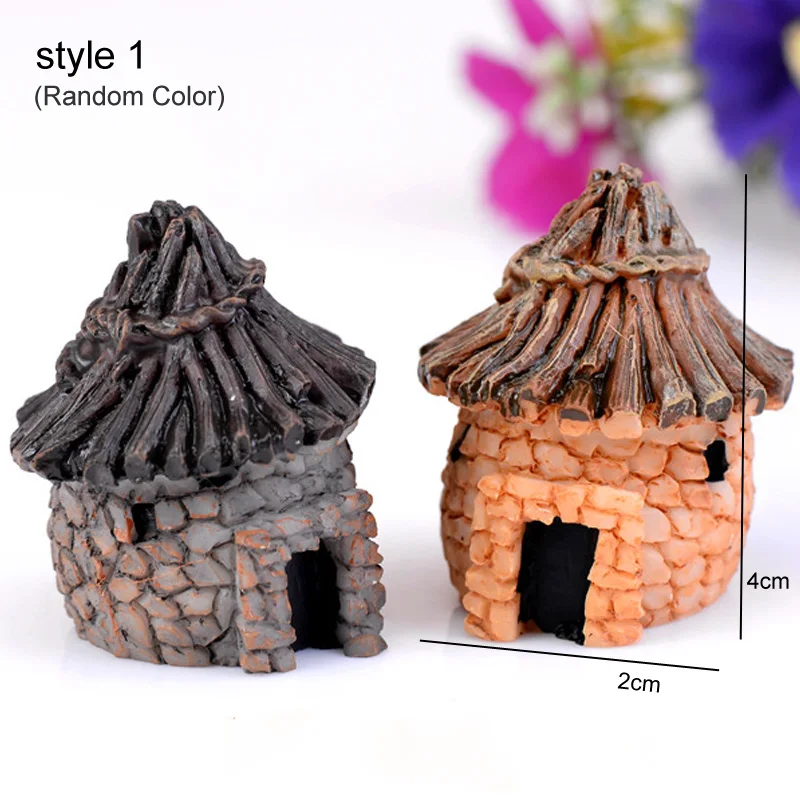 Искусственная башня для бассейна, миниатюрные фигурки, миниатюрный домашний декор, 1 шт., винтажный Сказочный Сад - Цвет: D style 1