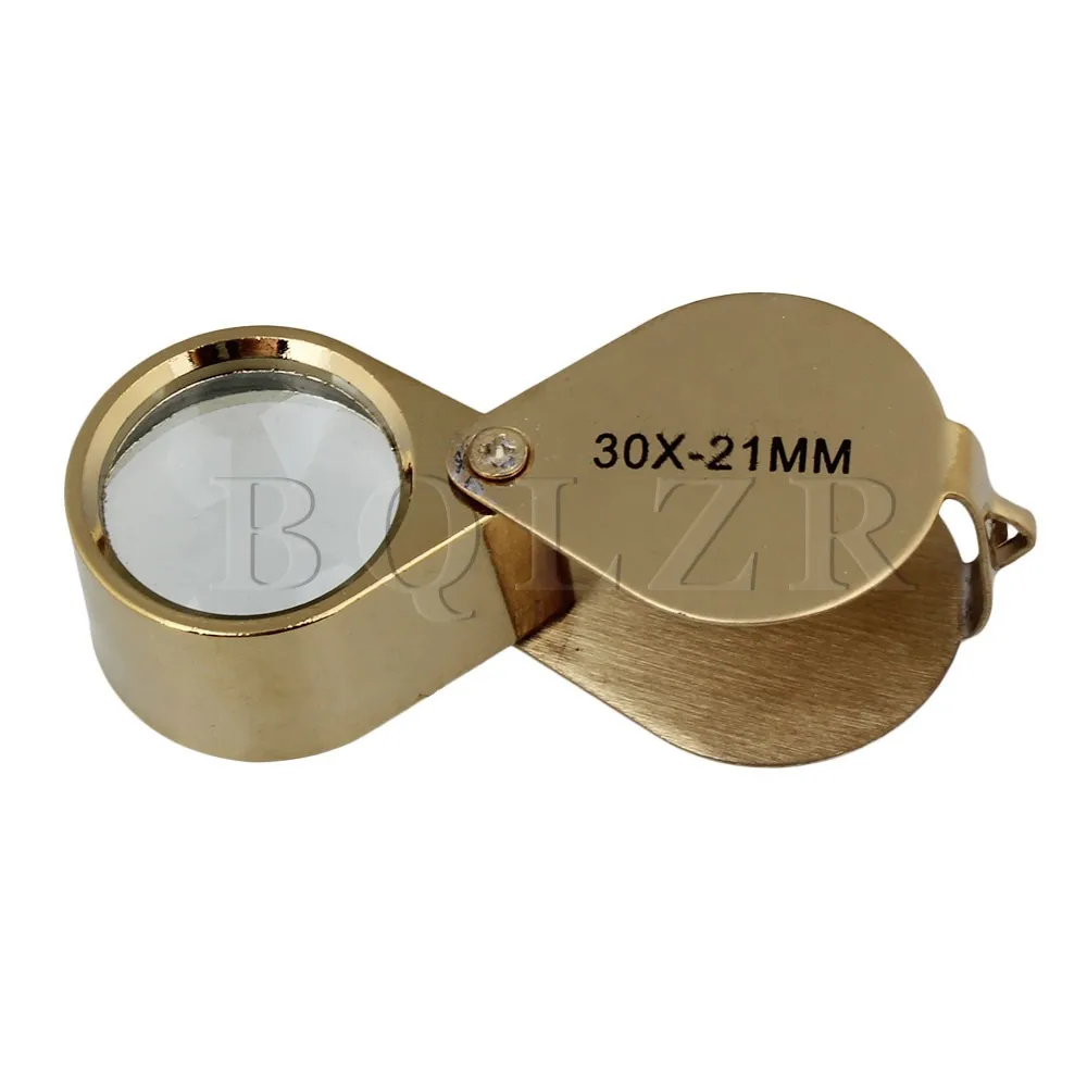 Brand New 30X21mm Golden Foldable Jewelry Diamond Loupe Loop Magnifying