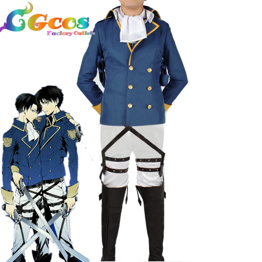 

New Arrival Free Shipping Cosplay Costume Attack on Titan Shingeki no Kyojin Survey Corp Rivaille Retail / Wholesale