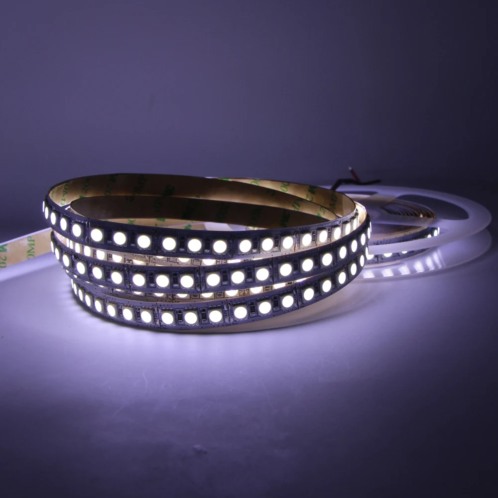 5 м 5050 SMD Светодиодная гибкая полоса света DC 24V 300 600 LED черная PCB не