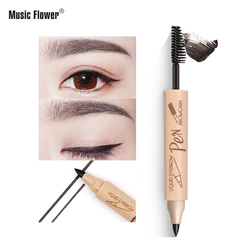 

Music Flower Eye Brow Tint Cosmetics Natural Long Lasting Stereoscopic Tattoo Waterproof Liquid Eyebrow Pen Browcara