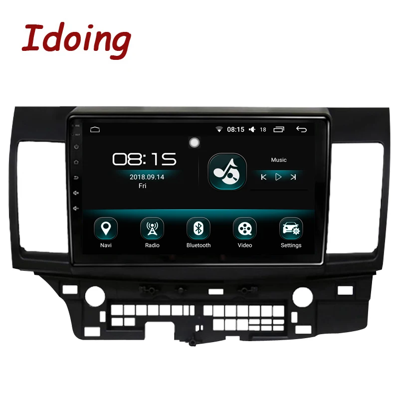 Discount Idoing 10.2"4G+64G 8 Core Car Android 8.0 Radio Multimedia Player Fit Mitsubishi Lancer 2010-2016 2.5D IPS GPS Navigation PX5 TV 1