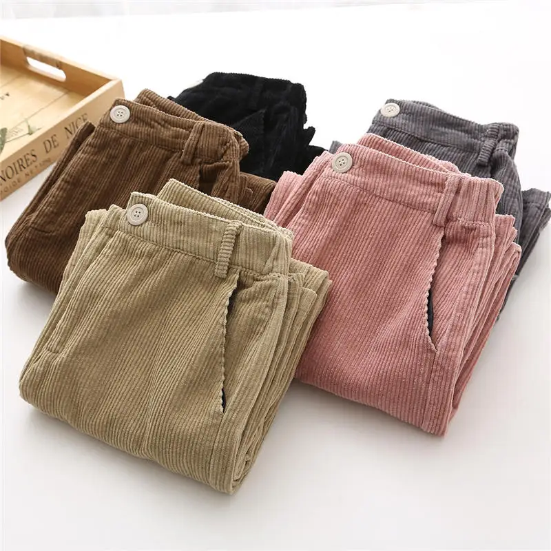 women's high waisted corduroy pants