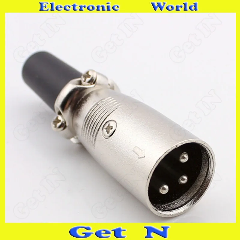 Buy 30pcs Japanese Style 3 Pole Male Cannon XLR Connector with Screw Lock for
