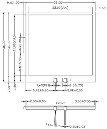 2PIN небольшой размер светильник ЖК-дисплей 3,0 V