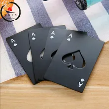 Нержавеющая сталь открывалка для пивных бутылок черный/Серебряный Poker Card Spades Персонализированная открывалка для бутылок барный Инструмент Кухонные инструменты