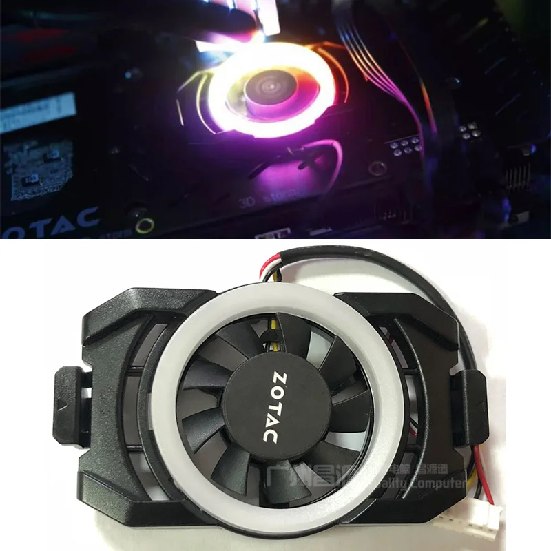 ПК Coling для ZOTAC RTX2060 2070 2080 Ti Extreme PLUS серии RGB задняя панель Вентилятор охлаждения Замена вентилятора - Цвет: 1pcs