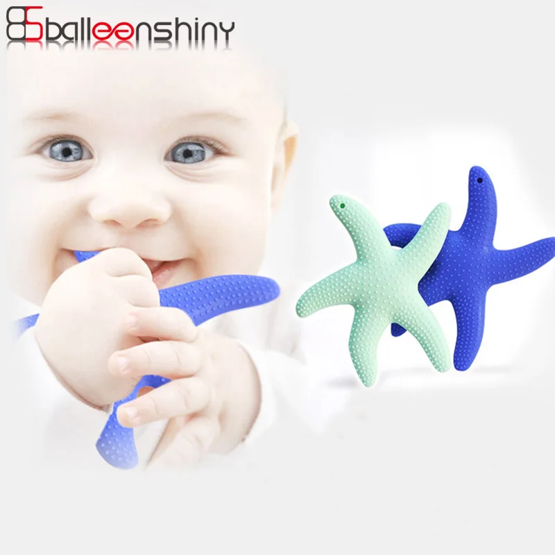 BalleenShiny детский Прорезыватель силиконовые соски безопасный и здоровье в форме морских звезд новорожденный младенческий стоматологический уход, прорезыватель Игрушка для тренировки зубов