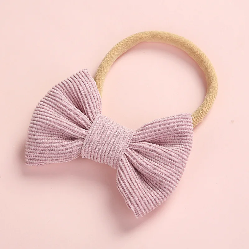 Baby Headband Bow Headbands For Girl Corduroy Head Band Thin Nylon Hairband Newborn Kids Toddler Hair Accessories Spring Summer baby accessories doll	 Baby Accessories
