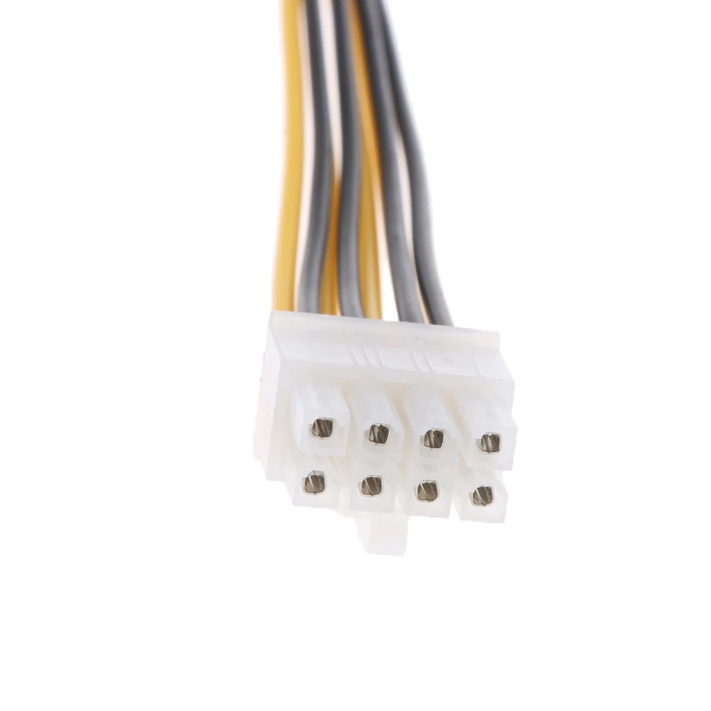 5pcs 4 Pin Female to 8 Pin Male CPU Power Converter Cable Lead Adapter Cord