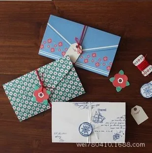 4 pcs lot vintage floral folding greeting card thank you card