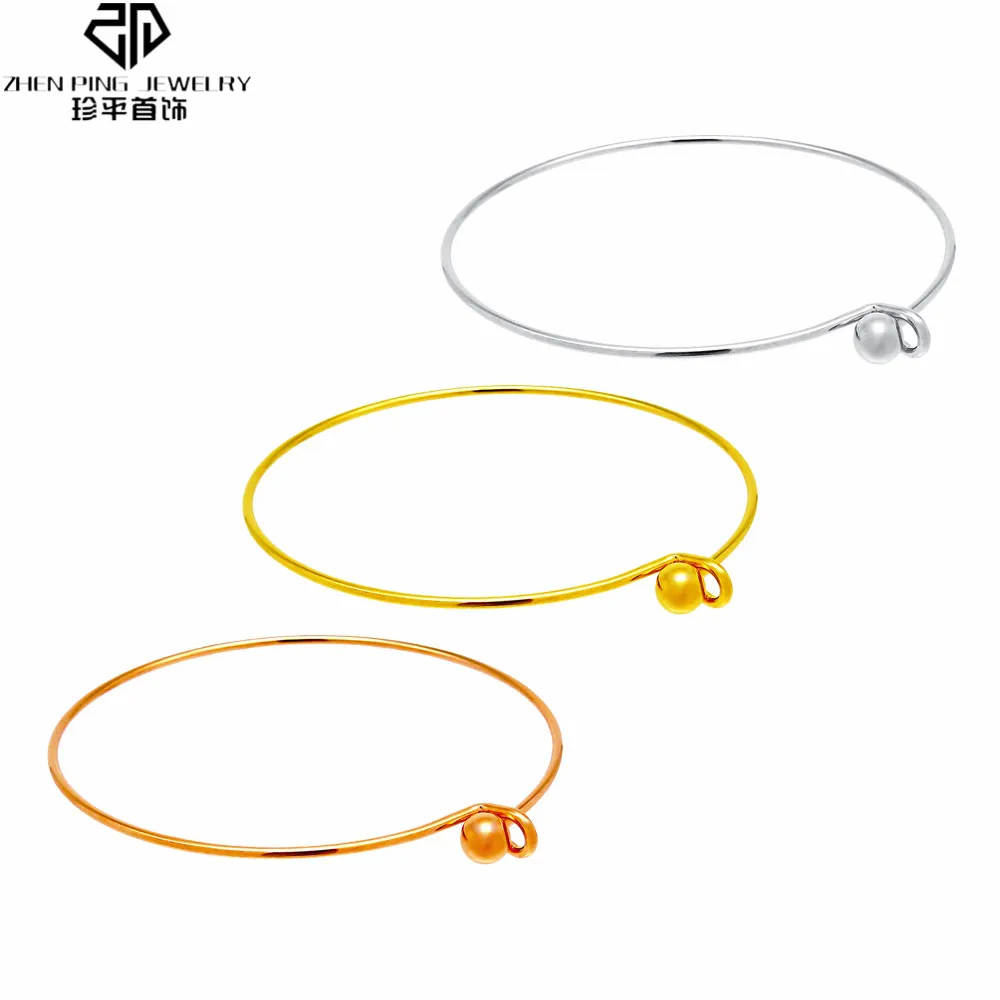 

Charm Cuff Bracelets Stainless Steel DIY Jewelry for Women Screw Ball-End Wire Bangle Bracelet