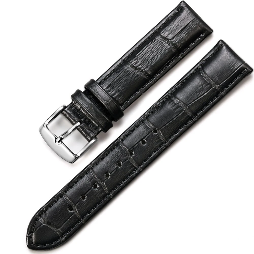20MM-Black-Leather-Watch-Bands-Sweat-Proof-Watches-Parts-Watch-Strap-2CM-Wide