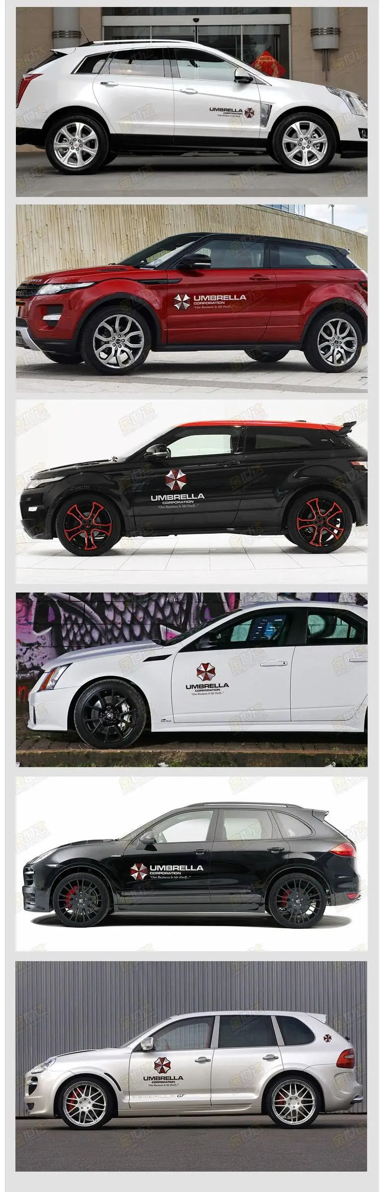 60cm Große Umbrella Corporation Girlande Auto Styling Dick PVC Aufkleber  Auto Dach Fenster Haube Abdeckung Umrüstung Dekoration Aufkleber -  AliExpress