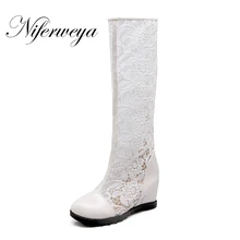 Г. Новые Летние Стильные женские ботинки, большие размеры 34-43 пикантные однотонные босоножки из искусственной кожи на высоком каблуке, увеличивающие рост GT-M79