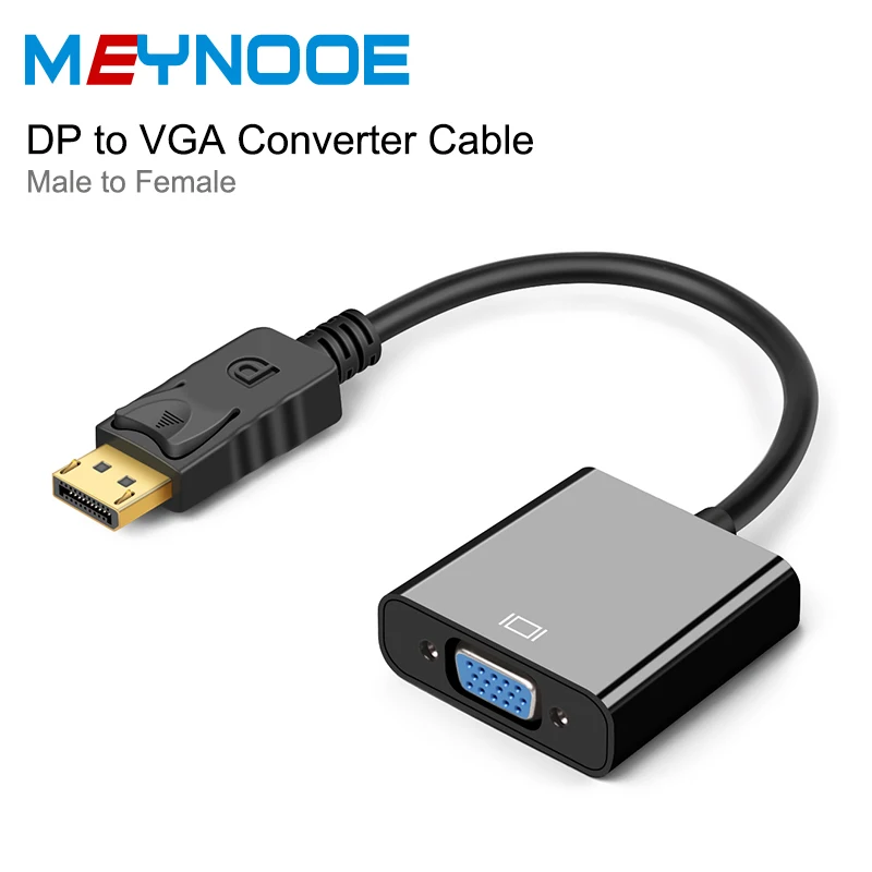 Displayport to VGA Cable DP Display port Adapter 1080P Digital Audio Converter DP Male to VGA Female For Projector TV Laptop DTV Displayport to VGA Cable DP Display port Adapter 1080P Digital Audio Converter DP Male to VGA Female For Projector TV Laptop DTV