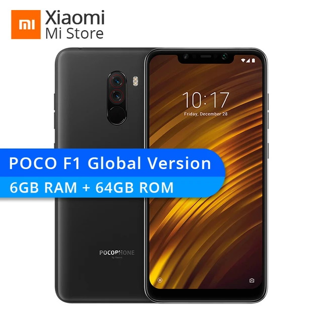 Mondial Version Xiaomi POCO F1 POCOPHONE 6 gb RAM 64 gb ROM Snapdragon 845 6.18 "Plein &Eacute;cran 4000 mah liquidCool Smartphone