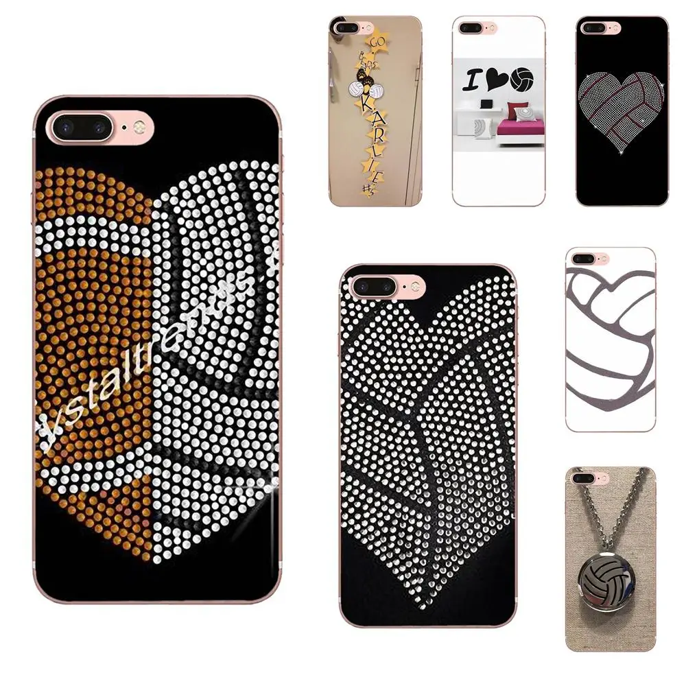 Volleyball Heart Soft TPU Capa Case For Galaxy Alpha Core Note 2 3 4 S2 A10 A20 A20E A30 A40 A50 A60 A70 M10 M20 M30